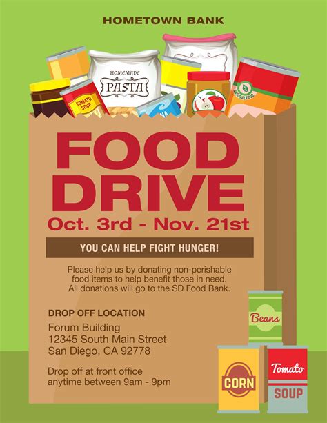 Food Drive Poster Template